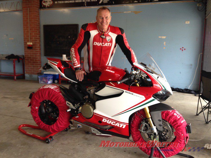 David Rollins on his Ducati Panigale - Getting an Aussie TT event over the line