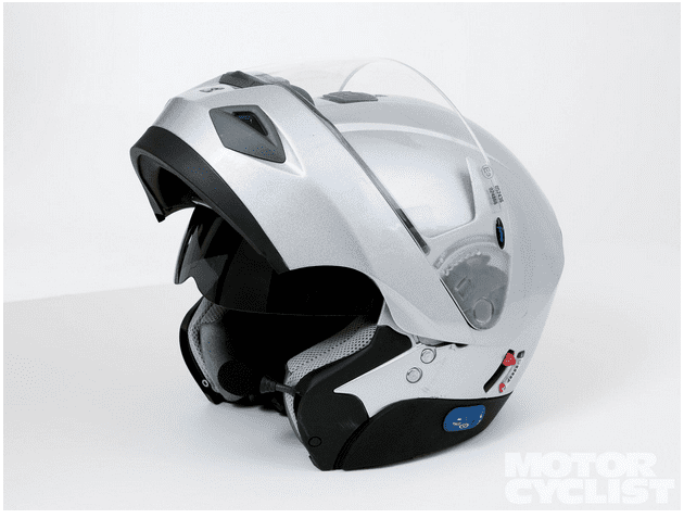 modular motorcycle helmet for post