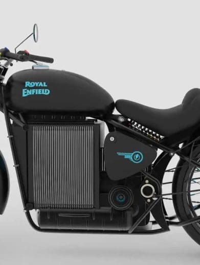 A new machine currently in Royal Enfield's electric lab. Media sourced from RideApart.