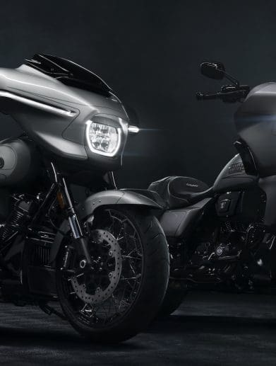 A view of Harley's new CVO models for 2023 - the CVO™ Street Glide® and CVO™ Road Glide®. Media sourced from Harley-Davdison.