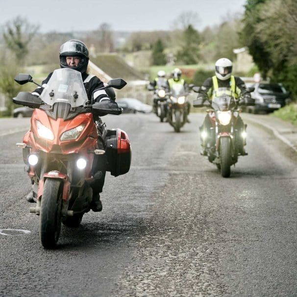 Motorcyclists revving through a highway tour. Media sourced from NMC.