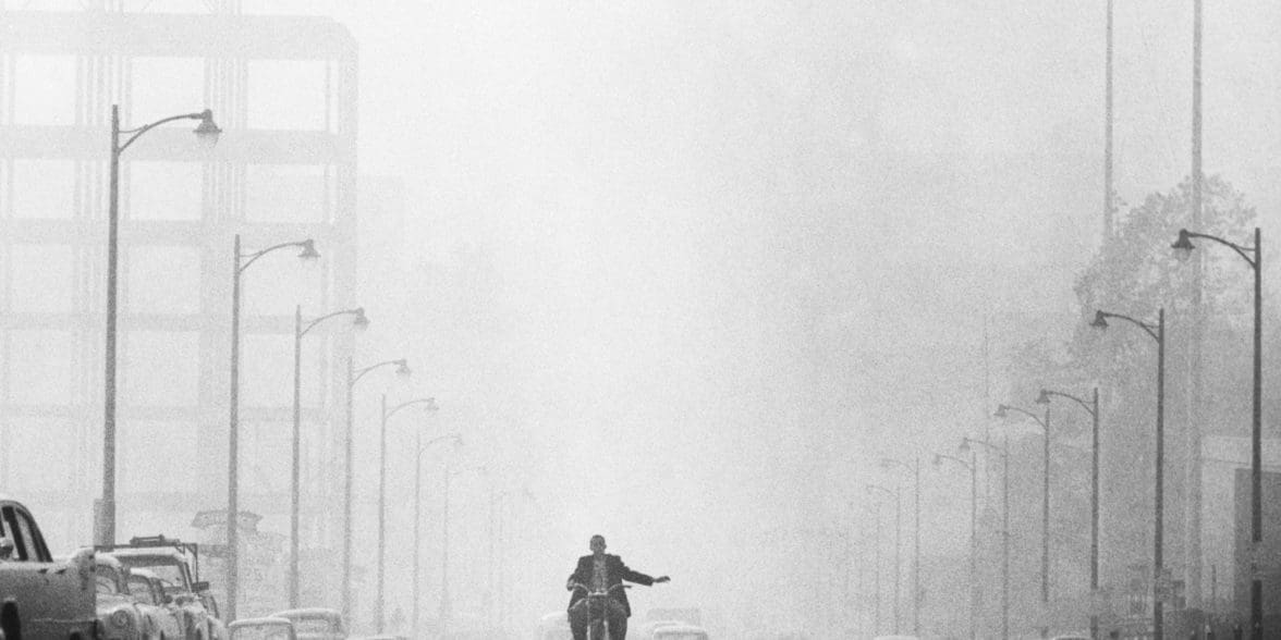 A view of the air pollution in mid-century Los Angeles. Media sourced from Timeline.