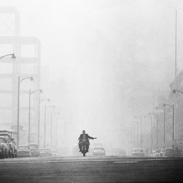 A view of the air pollution in mid-century Los Angeles. Media sourced from Timeline.