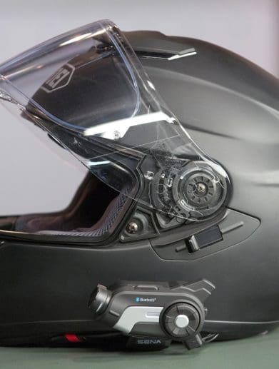 Sena 10C EVO on helmet