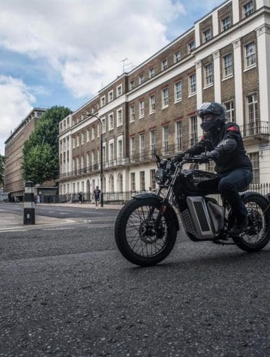 A Maeving motorcyclist. Media sourced from Visordown.