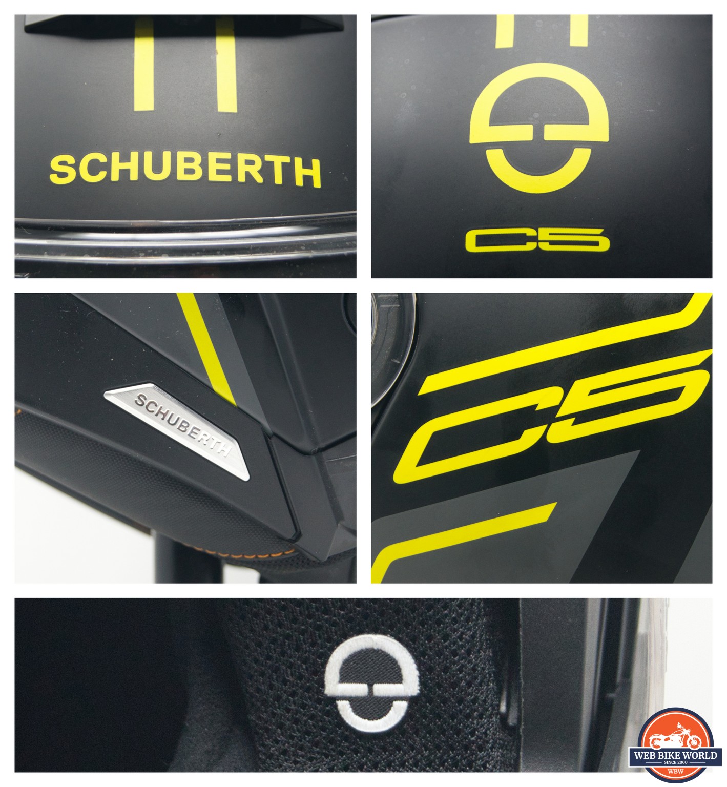 Schuberth C5 Helmet (Silver) The Globe Series Black Stickers - Signature  Custom Designs
