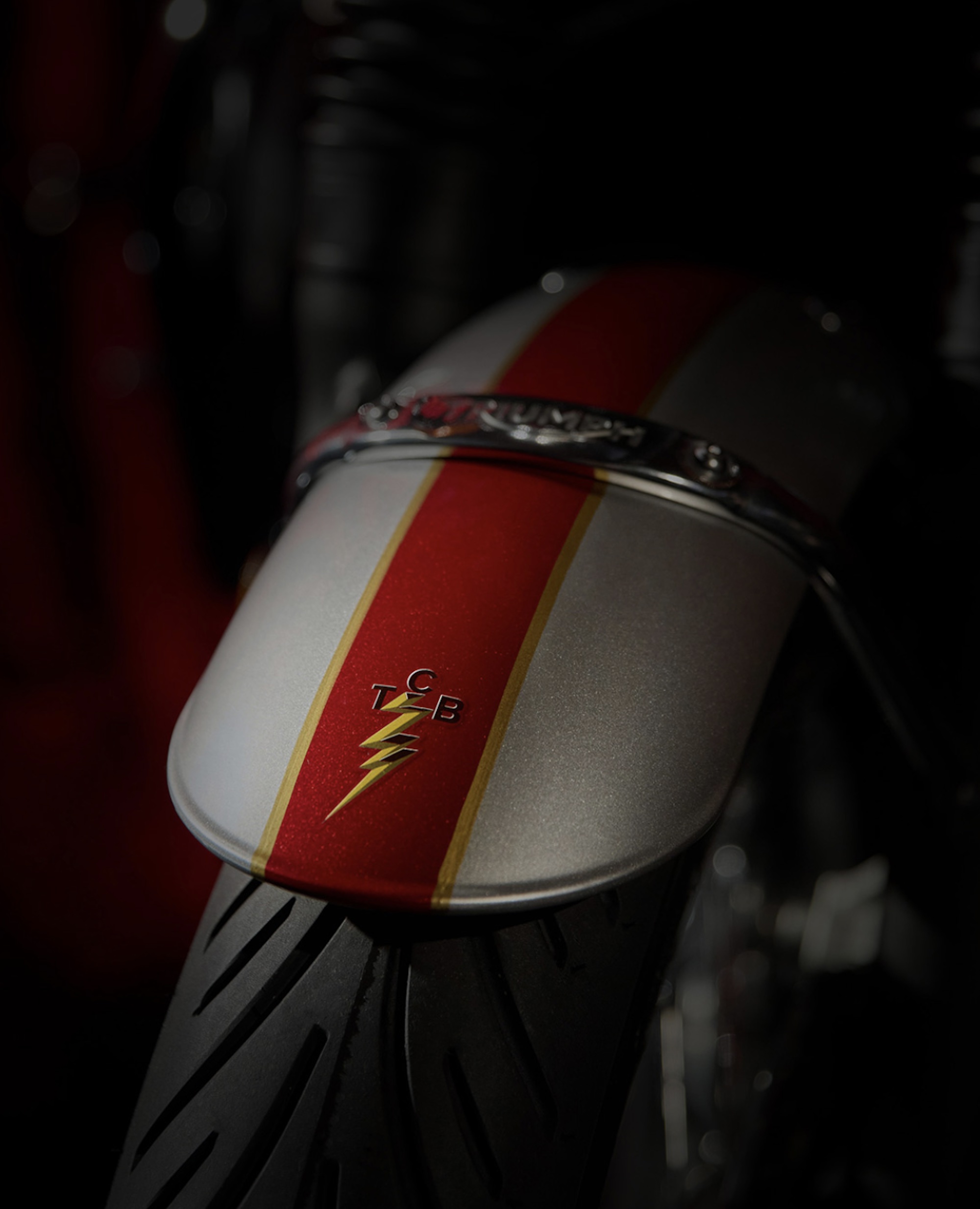 A fender from Triumph Motorcycles.