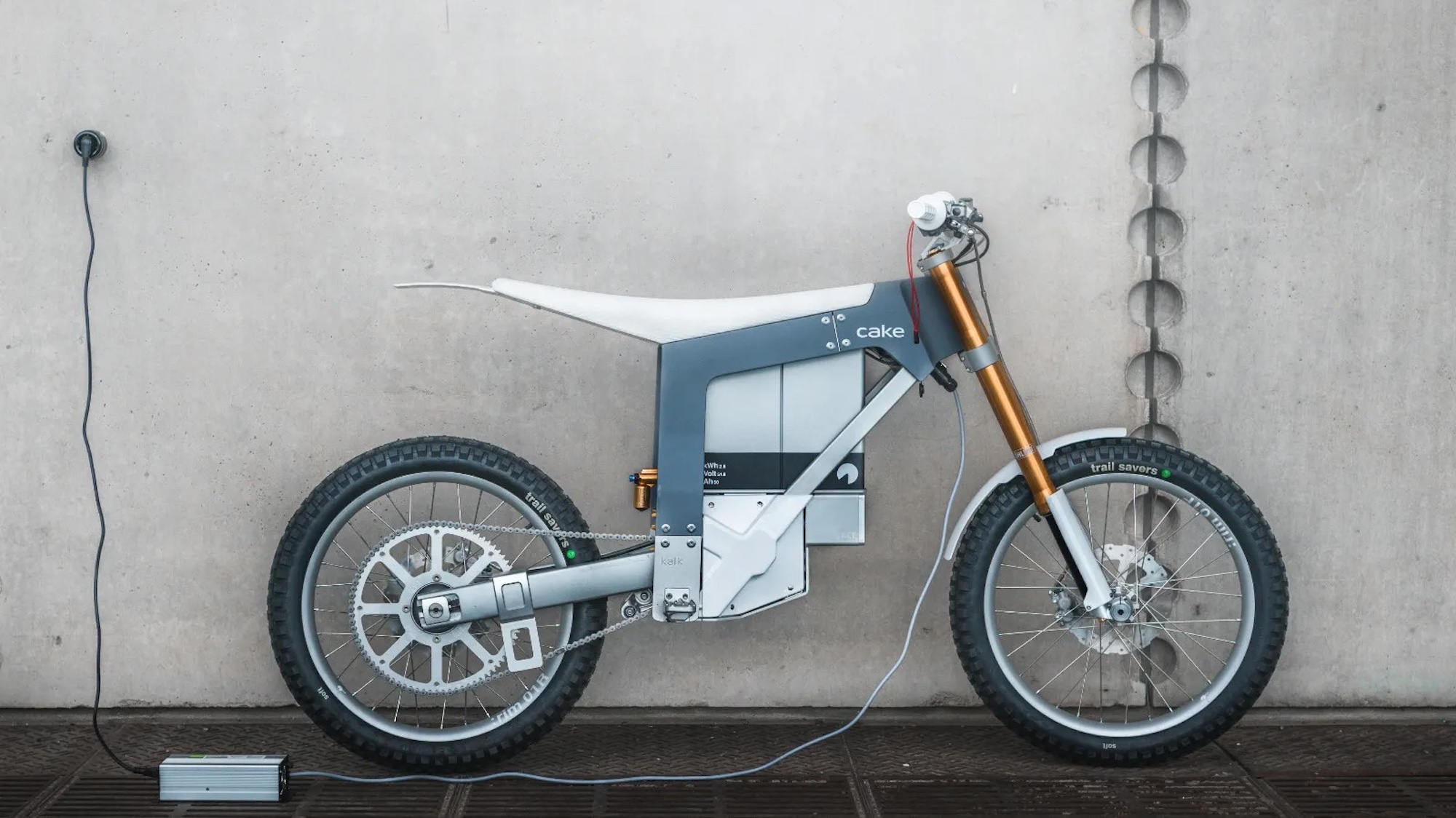 An electric motorcycle .