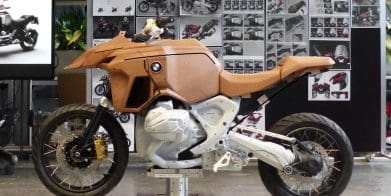 A BMW bike in the process of being developped.