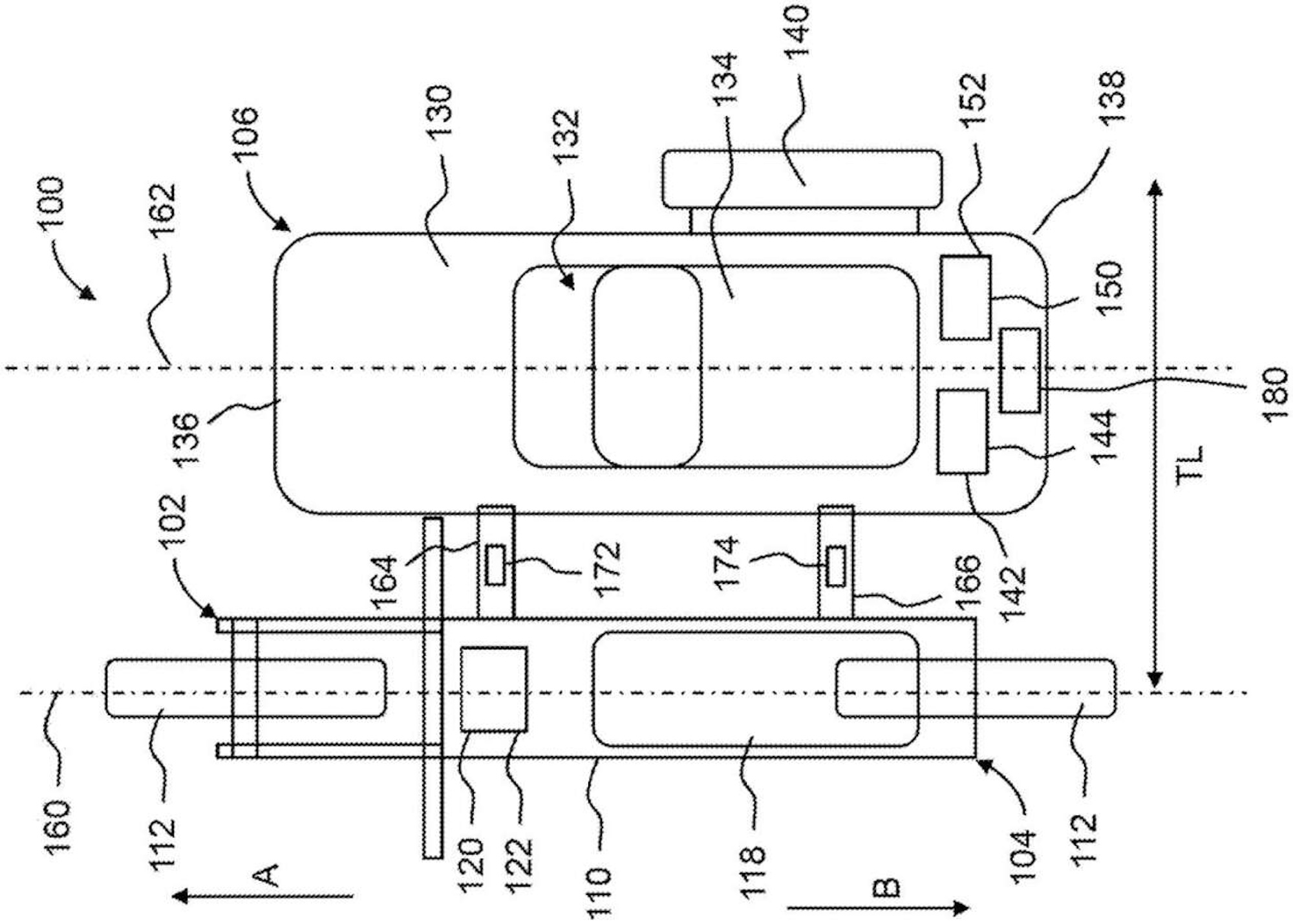 A view of the blueprints that Honda has registered for their electric sidecar project.