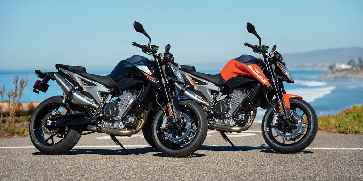 A view of KTM's 790 Duke and 790 Adventure.