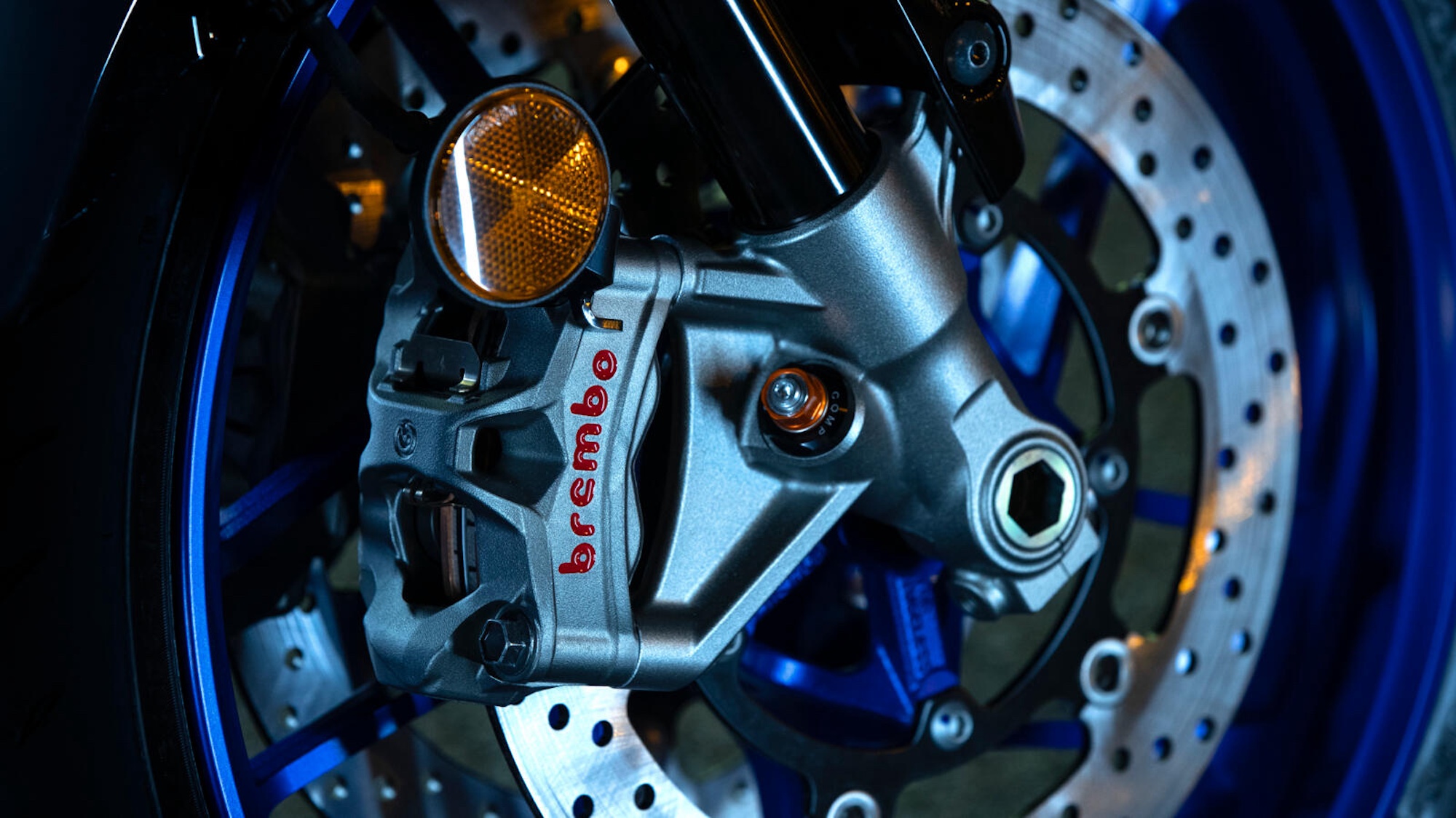 A view of Brembo braking systems.