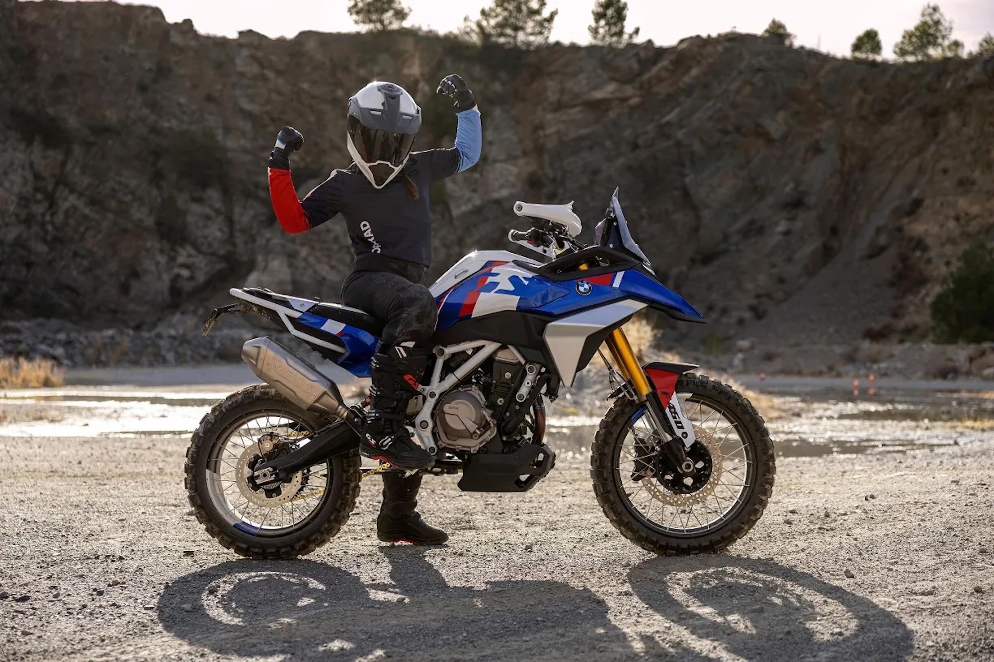 A view of BMW's new F 450 GS.