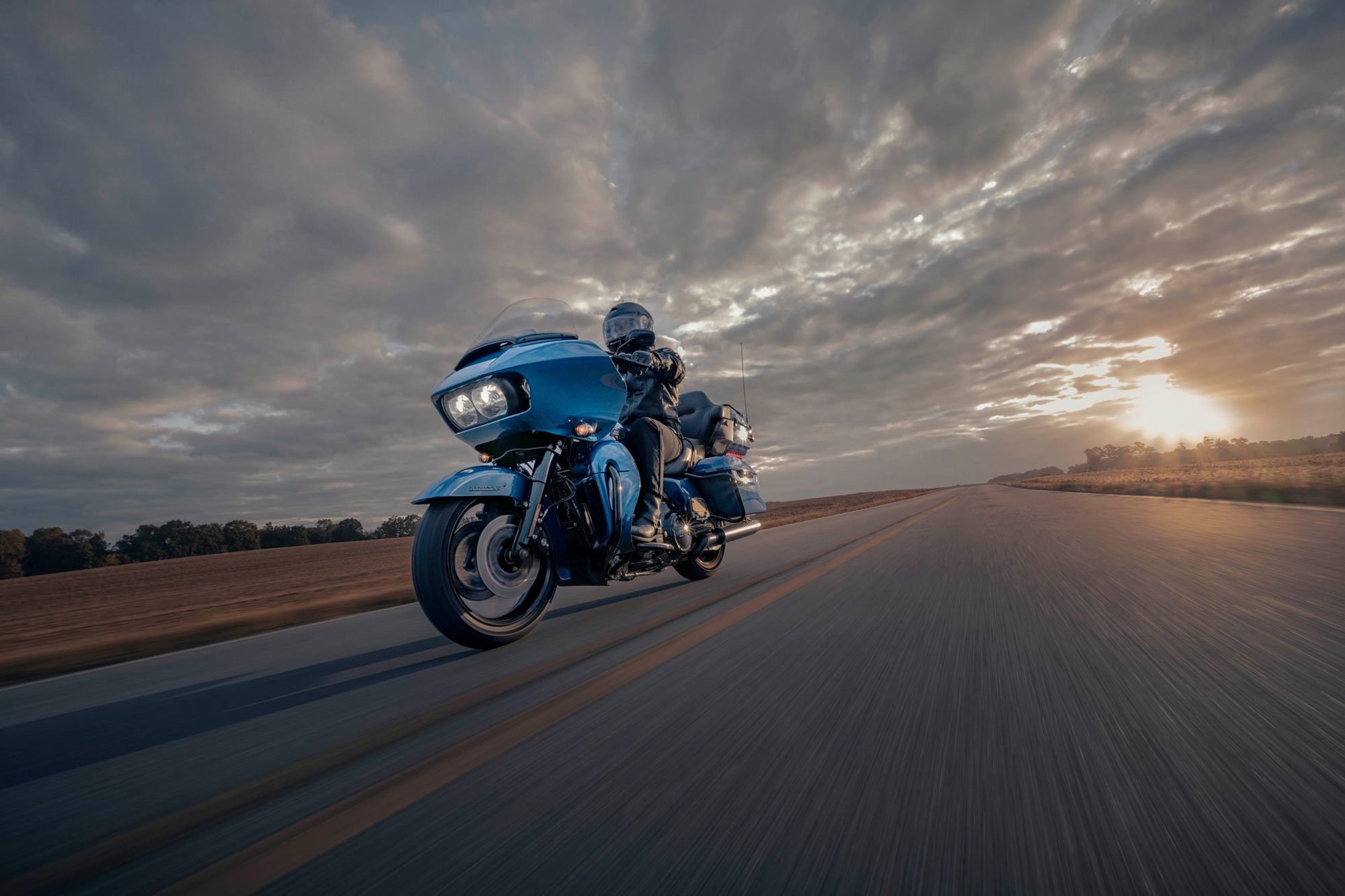 A front quarter view of Harley-Davidson's 2024 Road Glide Limited.