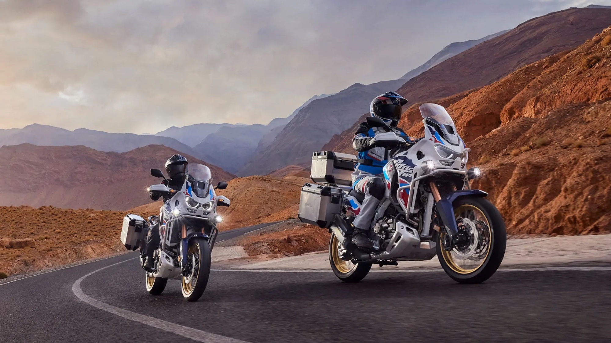 A view of Honda's Africa Twin.