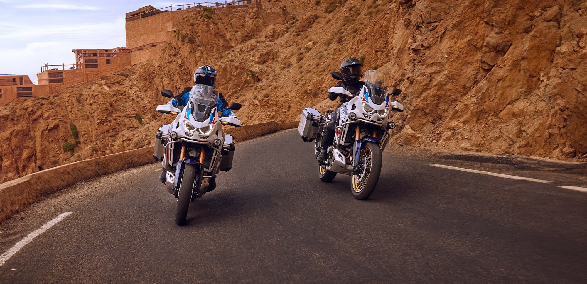 A view of Honda's Africa Twin.