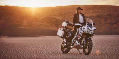 A view of Honda's Africa Twin.