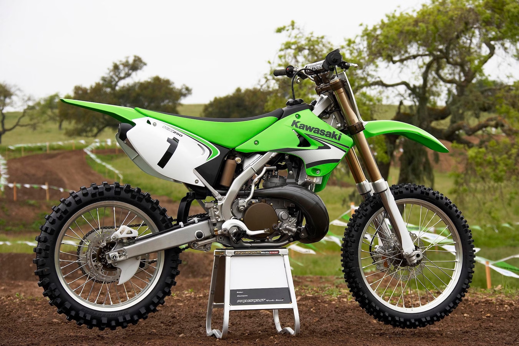 A view of Kawasaki's 2007 KX250.