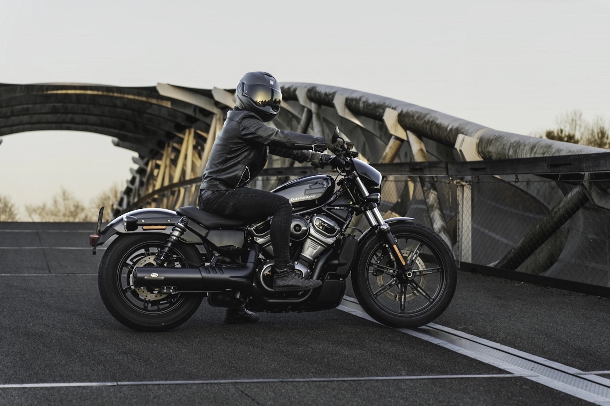 A view of a Halrey-Davidson Nightster.