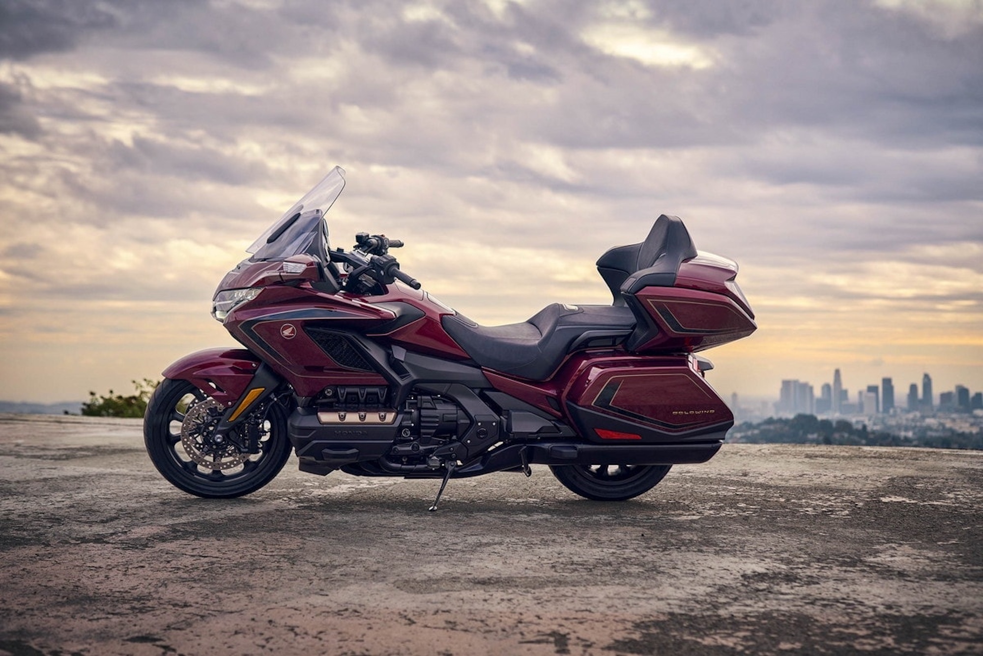 A view of Honda's flagship tourer, the Gold Wing.