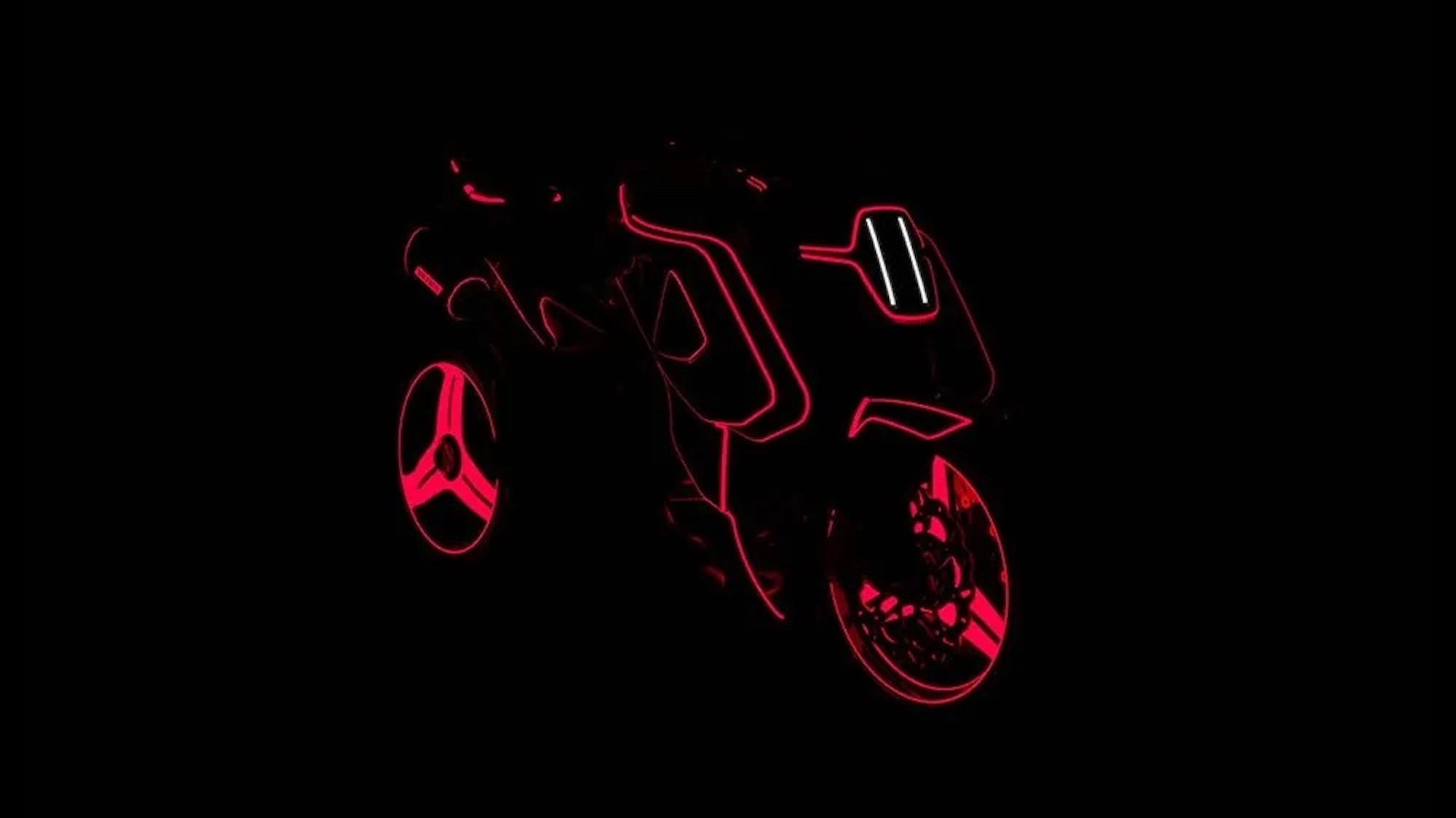 A view of Brabus' teaser during their 2024 event, hinting at a new motorcycle.