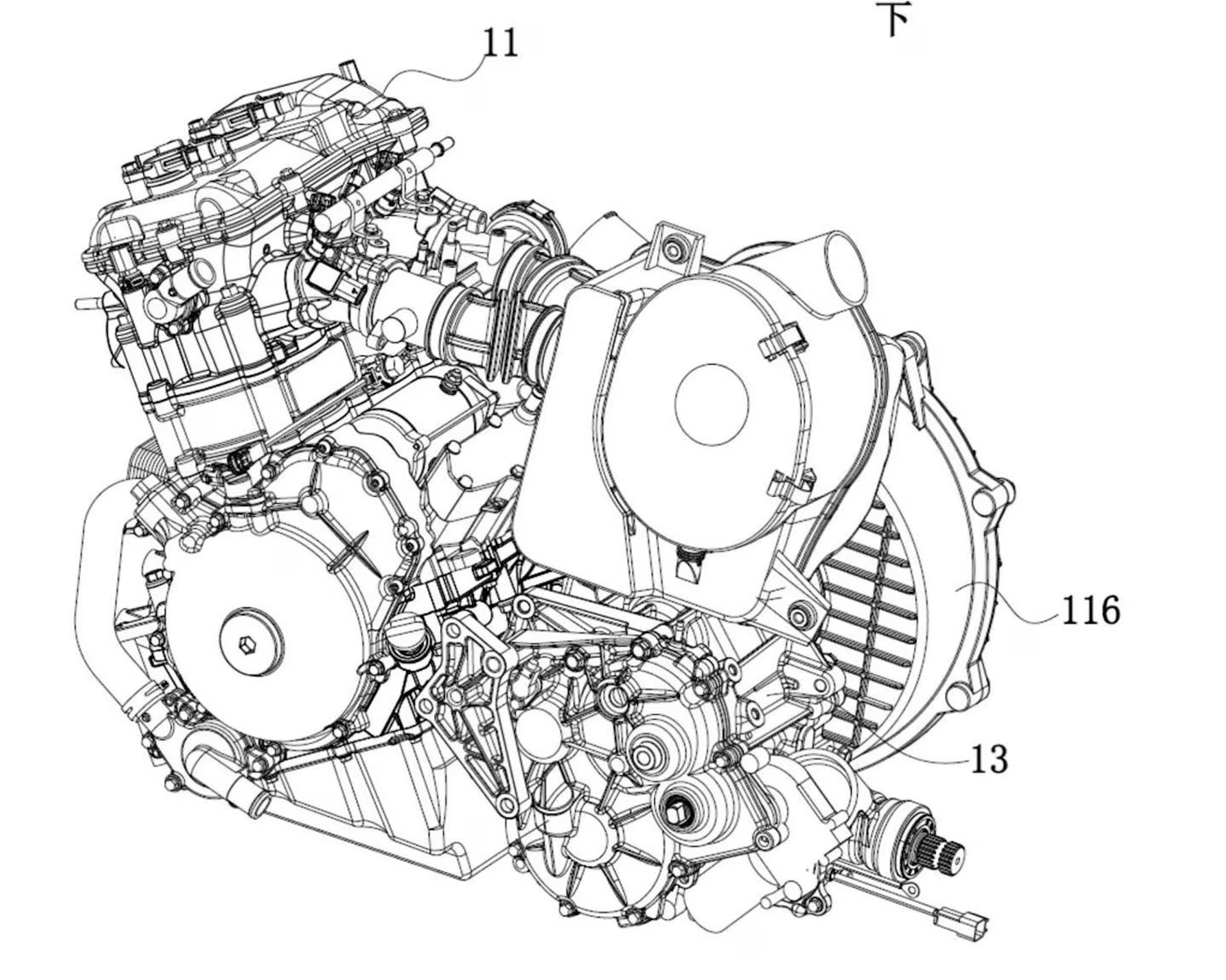 A view of the CVT transmission that CFMoto might be working on.